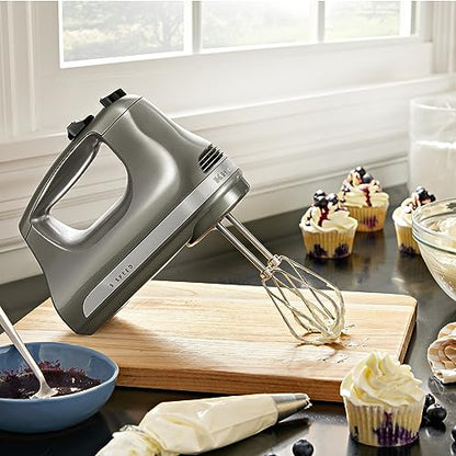 KitchenAid 5-Speed Ultra Power Hand Mixer, Plastic - KHM512, Contour Silver