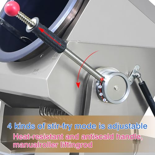 Koalalko Commercial Automatic Stir Fry Wok Machine with water spray,Automatic 360° Stir Fry Cooker,Automatic Cooking Machine,Drum Type Stir Frying Machine(Natural Gas, Countertop)