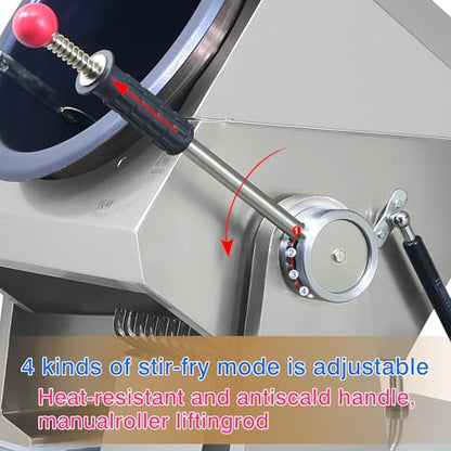 Koalalko Commercial Automatic Stir Fry Wok Machine with water spray,Automatic 360° Stir Fry Cooker,Automatic Cooking Machine,Drum Type Stir Frying Machine(Natural Gas, Countertop)