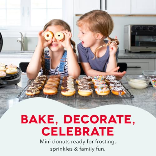 Dash MultiMaker Treat Maker System - Features Snap-and-Swap, Dishwasher Safe Plates - Makes Mini Donuts, Waffle Bites, and Mini Cupcakes - Cream