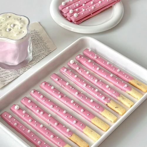Sprinkles for Cake Decorating, 7.8oz White Pearl Sprinkles 4 Sizes Mix for Cake Cupcake Cookie Baking Donuts Ice Cream Toppings