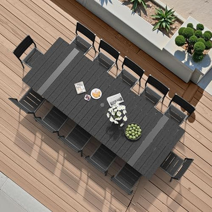 Pellebant 13-Piece Outdoor Patio Dining Table Set for 12 Person