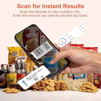 Smart Kitchen Food Scale with Nutritional Calculator, Calories, Fat, Carbs & Protein Tracker, Digital Kitchen Scale for 9999+ Foods, Healthy Diet, Food Preload, Personal Goals, Free App, 11 lb-01
