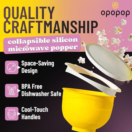 Opopop Silicone Popcorn Popper - Collapsible Microwave Popcorn Maker