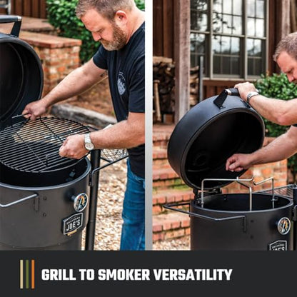 Oklahoma Joe's Bronco Pro 21.5 in. Heavy Duty Charcoal Drum Smoker and Grill with 366 sq. in. Cooking Area in Black