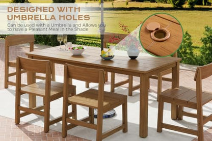 Jocoevol 9 Piece Outdoor Patio Dining Set Table and Chairs Set for 8