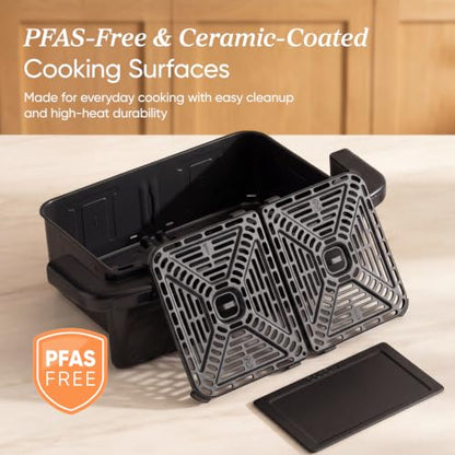Cosori TWINFRY 9 QT Double Air Fryer, Removable Divider, PFAS-Free Ceramic
