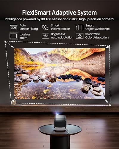 JMGO N1S Ultra 4K Triple Laser Projector with WiFi and Bluetooth, 2800 ISO Lumens, Google TV, 360° Sensorless Picture Correction, 300", HDR10, 20W Dolby Digital Plus, 3D-Active, Smart and Portable