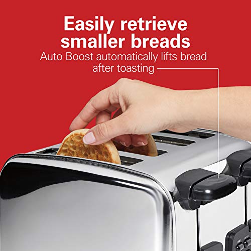 Hamilton Beach Retro 4 Slice Toaster With Sure-Toast Technology, Wide Slots