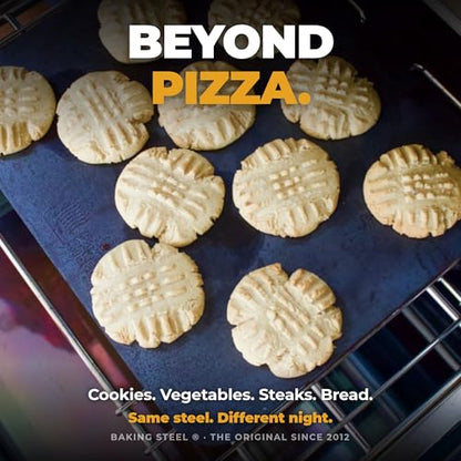 The Original Baking Steel® | Pre-Seasoned & Built to Last | 14"x16"x¼" Ultra-Conductive Pizza Steel for Oven & Grill | Made in USA Since 2012