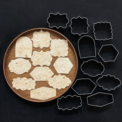 Auktosmn Large Plaque Cookie Cutter Set-10 Piece-4.0 Inch-Diswasher Safe-Frame Cookie Cutter Shape for Baking