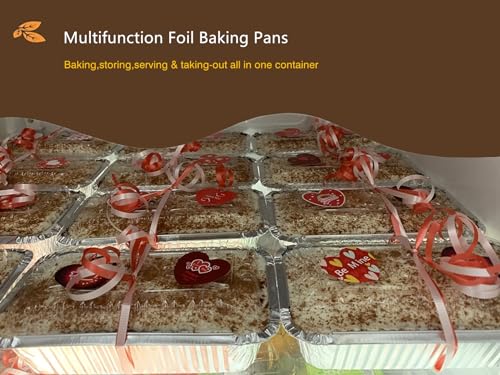 Lewarm Disposable Bread Pans With Lids Bakeware Set,30 Pack, 1.5lb Aluminum Foil Loaf Pans, Perfect for Baking, Storing, Freezing Food or Take-out