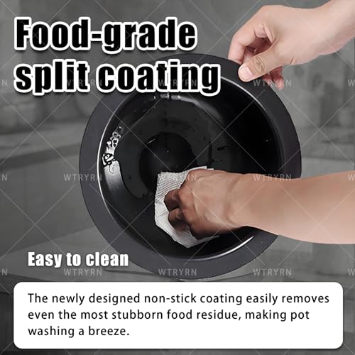 WTRYRN Automatic Cooking Machine Auto Stir Fry Wok, 2000W 6L Large Capacity, 360° Rotation 3 Speed Adjustable, Multifunctional for Home Kitchen Restaurant Cooking