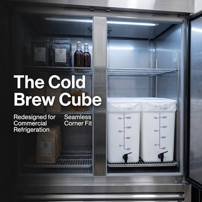 Cold Brew Cube, 5 Gallon Cold Brew Maker, Dual Filtration, Low Acid Brewer