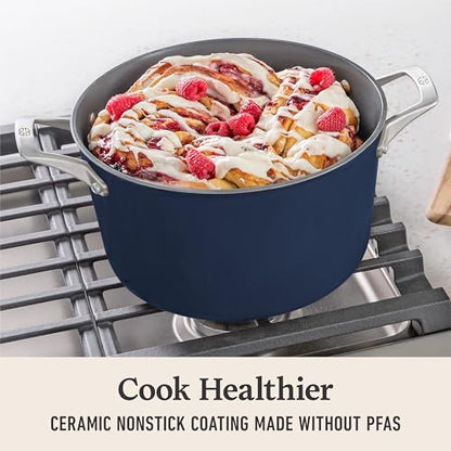 Calphalon® Premier Ceramic Nonstick 7-Qt. Dutch Oven with Lid, Midnight Blue