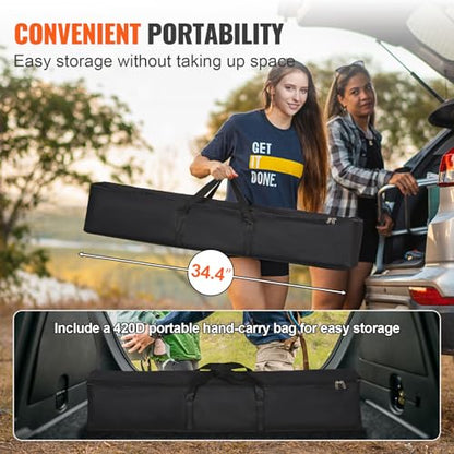 VEVOR Projector Screen with Stand, 120 inch 16:9 4K 1080 HD Outdoor Movie Screen with Stand, Wrinkle-Free Projection Screen with Tripods and Carry Bag, for Home Theater Cinema Backyard Movie Night