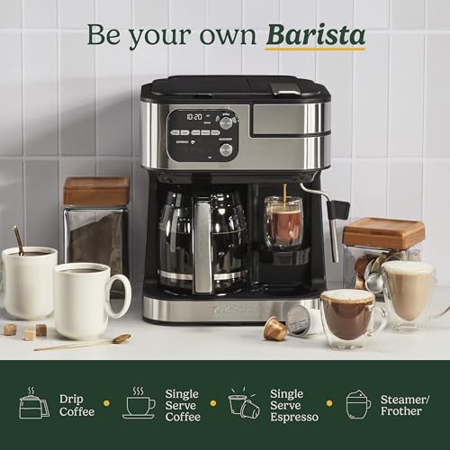 Cuisinart Coffee Center Barista Bar 4-in-1 Coffee Maker, Single-Serve Pods Compatible, Coffeemaker, Three Brewing Sizes, SS-4N1NAS, Black