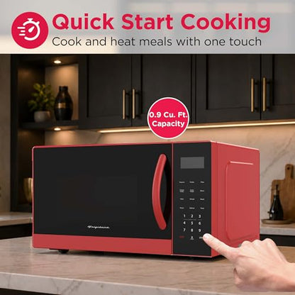 FRIGIDAIRE EMW953RED Microwave Oven, 900 Watts with 10 Power Levels, Red