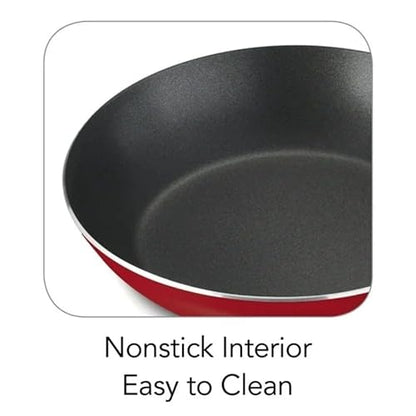 9-Piece Non-Stick Cookware Set – Vibrant Red Finish with Quick Release Surface for Easy Cooking