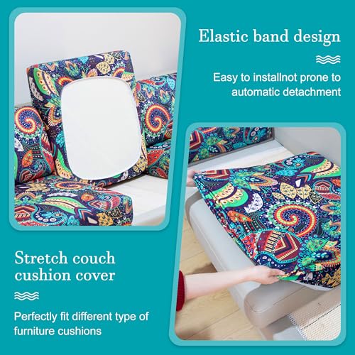 12 Pcs Outdoor Cushion Covers, Patio Sofa Cushion Covers Replacement