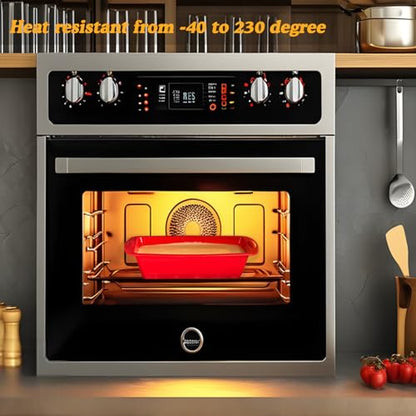 AVIDON Silicone Baking Pans Sets - Nonstick Bakeware Set with Loaf Pan, Muffin Pan, Square/Round Cake Pan, silicone baking molds for baking cakes, loaf, bread (7.5inch loaf pan x 4 packs)