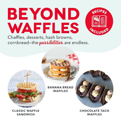 Dash Mini Waffle Maker- Compact Electric Iron for Creative Homemade Treats - Nonstick Surface - Easy-to-Clean - Perfect for Kids & Families - Aqua