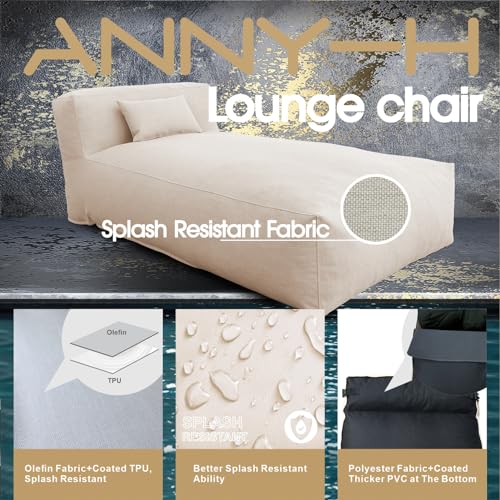 Dineli Modern ANNY-H Lounge Chair Outdoor Bed Lounger Outdoor Couch Sofa