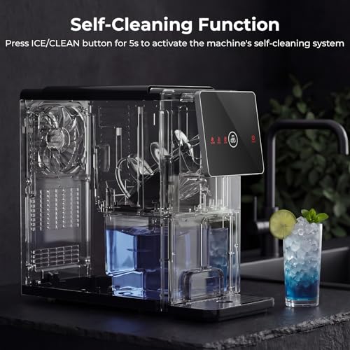 Antarctic Star Nugget Ice Maker Countertop with Self-Dispensing, 33lbs/24H