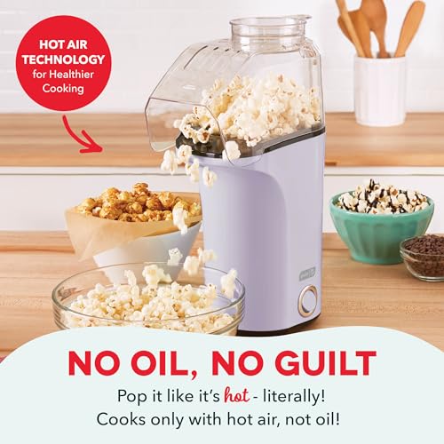 Dash Fresh Pop Popcorn Maker, 16-Cup Hot Air Popper, Lavender