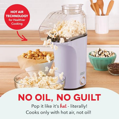 Dash Fresh Pop Popcorn Maker, 16-Cup Hot Air Popper, Lavender