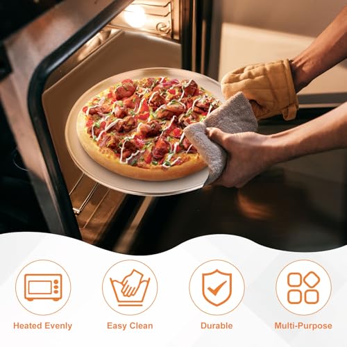 AKOLAFE 8 Pack Personal Pizza Pans 8 Inch Pizza Pans Stainless Steel Pizza Pan Set Small Round Pizza Pan for Oven Metal Pizza Plates Platter Pizza Baking Sheet Pizza Tray for Serving Cooking Grilling