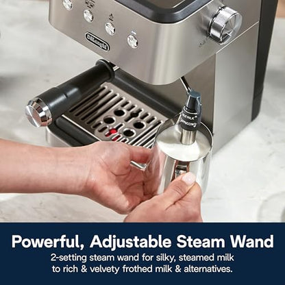 De'Longhi Classic Espresso Machine, Milk Frother, Stainless Steel