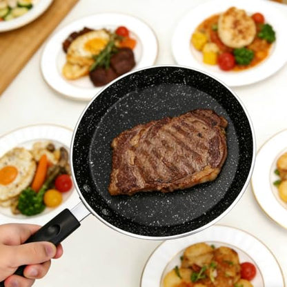 QANYEGN 6 Inch Flat Skillet, Nonstick Crepe Pan, Frying Pan Skillet, Omelette Pan for Camping Indoor and Outdoor Cooking (Black)