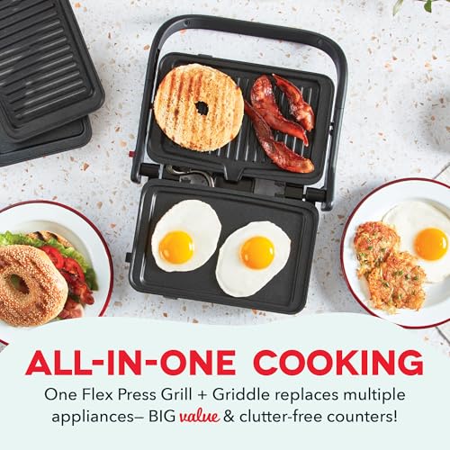 Dash MultiMaker Flex Press Grill System, Removable Plates, Forged Iron