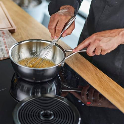Demeyere Industry 5, 2-qt Stainless Steel Saucier, 5-Ply Construction, Compatible on all Stovetops, Made in Belgium