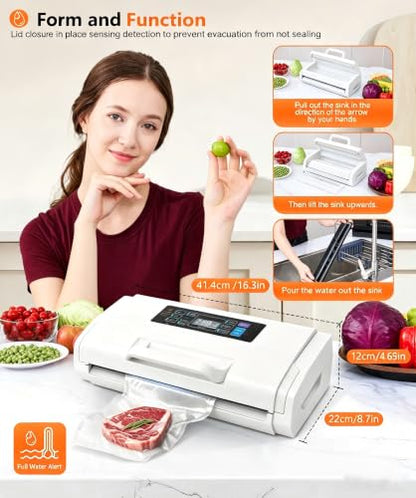 95KPa 10-in-1 Commercial Vacuum Sealer Double Heat Seal Device