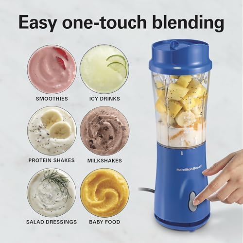 Hamilton Beach Portable Blender for Smoothies With 14 oz. Travel Jar