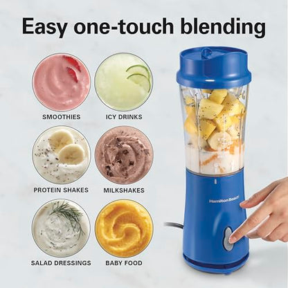 Hamilton Beach Portable Blender for Smoothies With 14 oz. Travel Jar