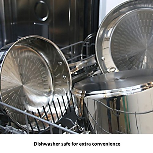 T-fal Performa Stainless Steel Cookware Set 12 Piece Induction Oven Broiler Safe 500F Pots and Pans, Dishwasher Safe Silver