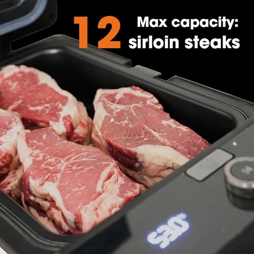 Vesta Precision Sous Vide Machine, Waterless & Bagless with 8.6L Container, All-in-One Sous Vide Cooker for Marinate, Sous Vide & Sear, Built-in Food Probe, App Control with Recipes/Timer/Notification