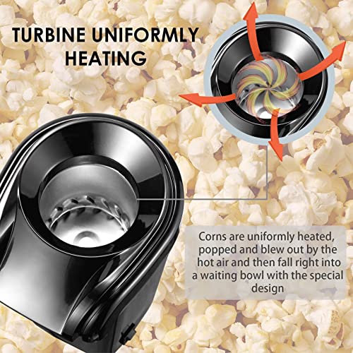 Mini Electric Hot Air Popcorn Maker Electric Popcorn Machine for Healthy Oil Free Popcorn