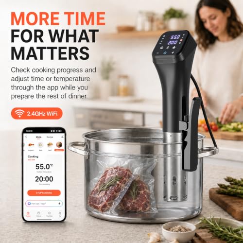 WiFi Sous Vide Cooker, 1100W Immersion Circulator with App Control