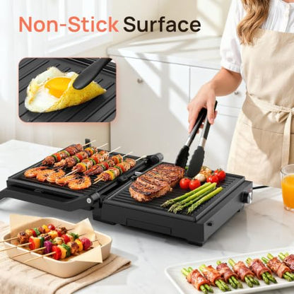 Svuineek Electric Indoor Grill, 14'', Panini Press and Grill, 1600W