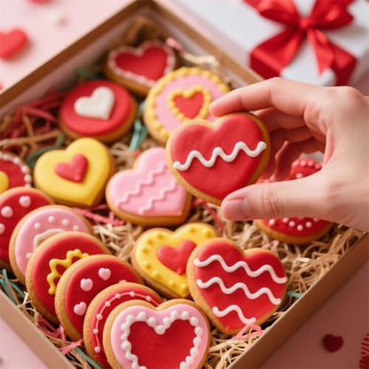 Heart Cookie Cutter Set, Valentine’s Day Cookie Cutters 9 Pieces, Stainless Steel Metal Heart Shapes Cookie Cutters Molds for Valentine Anniversary