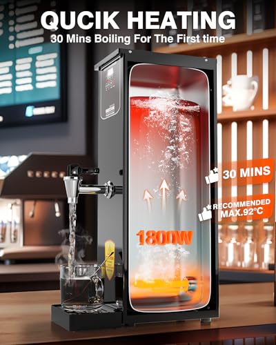 WantJoin Commercial Water Boiler - Electric Hot Water Dispenser 35L(9.2 GAL)/Hour Step-Heating Automatic Temperature Control 32°F - 212°F for Boba Tea Coffee Shop Office