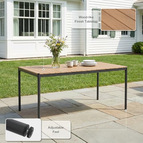 SUNSITT 9 Piece Outdoor Patio Dining Set w/Cushioned Woven Rattan Chairs