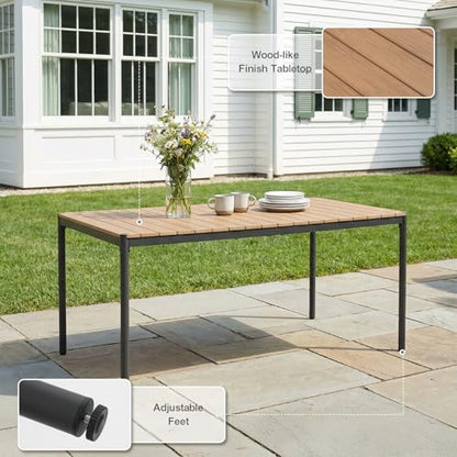 SUNSITT 9 Piece Outdoor Patio Dining Set w/Cushioned Woven Rattan Chairs