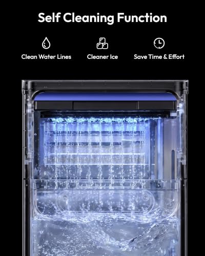 EUHOMY Commercial Ice Maker Machine,80lbs/24H,36 Ice Cubes in 8-12 Mins,Under Counter Ice Maker with Water Filter,12lbs Storage Capacity,Freestanding Ice Machine for Home/Bar/Cafe/Restaurant