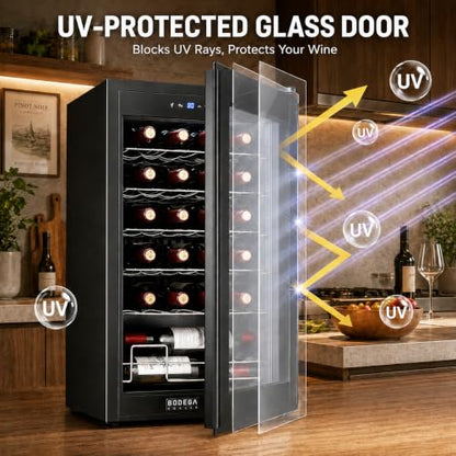 BODEGA COOLER 24 Bottle Wine Cooler, Wine Fridge for Office, Kitchen & Bar