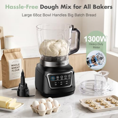 HoninJoy 14-in-1 Food Processor Blender Combo, All-in-One Kitchen Blender